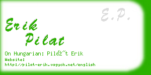 erik pilat business card